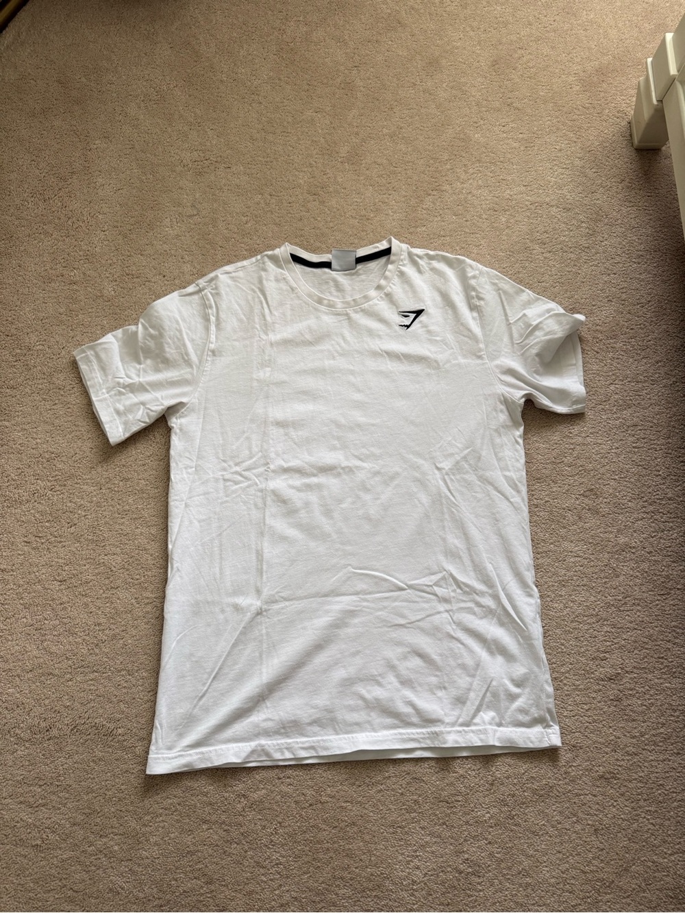 Gymshark White Short-Sleeve Logo Crew Tee